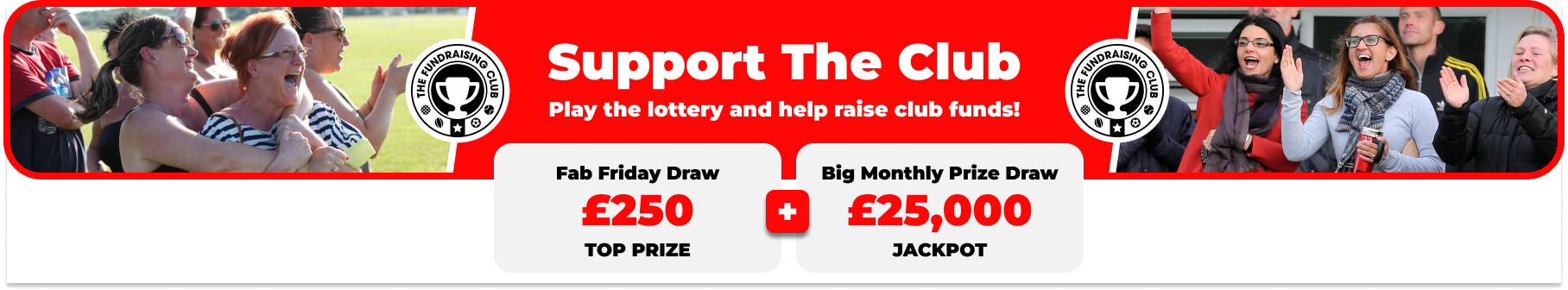 Play Our Club Lottery Banner
