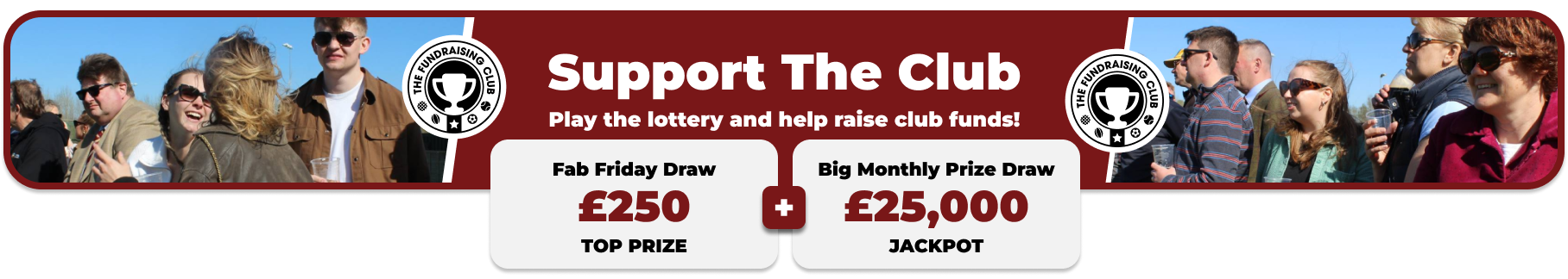 Play Our Club Lottery Banner