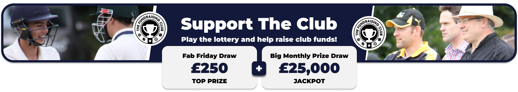 Play Our Club Lottery Banner