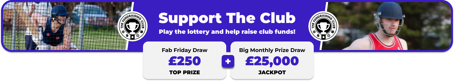Play Our Club Lottery Banner