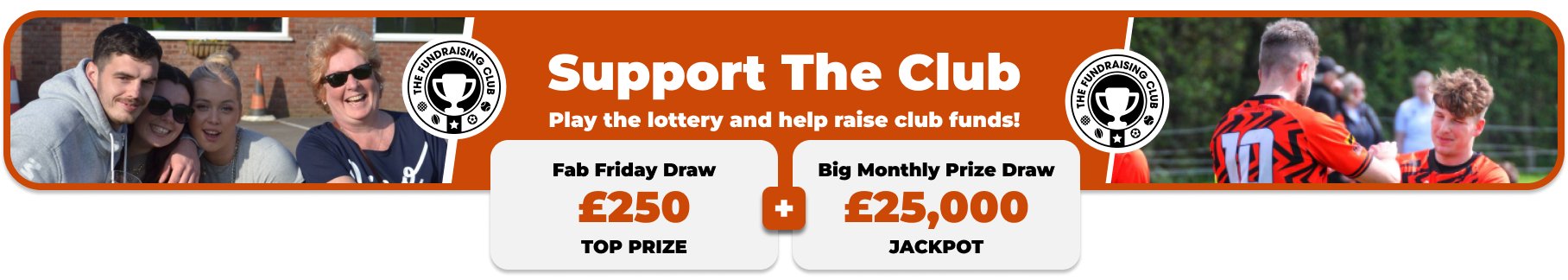 Play Our Club Lottery Banner
