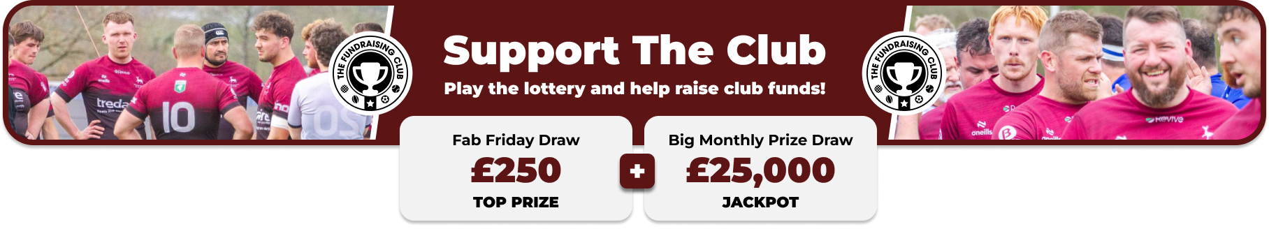 Play Our Club Lottery Banner