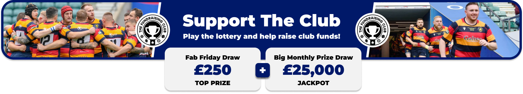 Play Our Club Lottery Banner