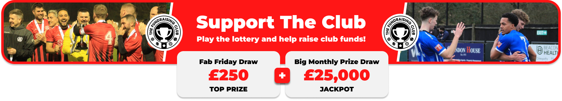 Play Our Club Lottery Banner
