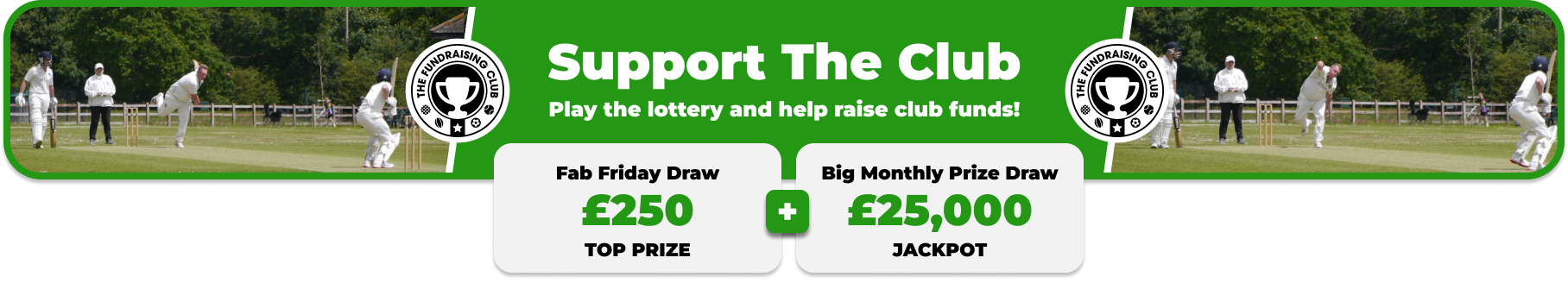 Play Our Club Lottery Banner