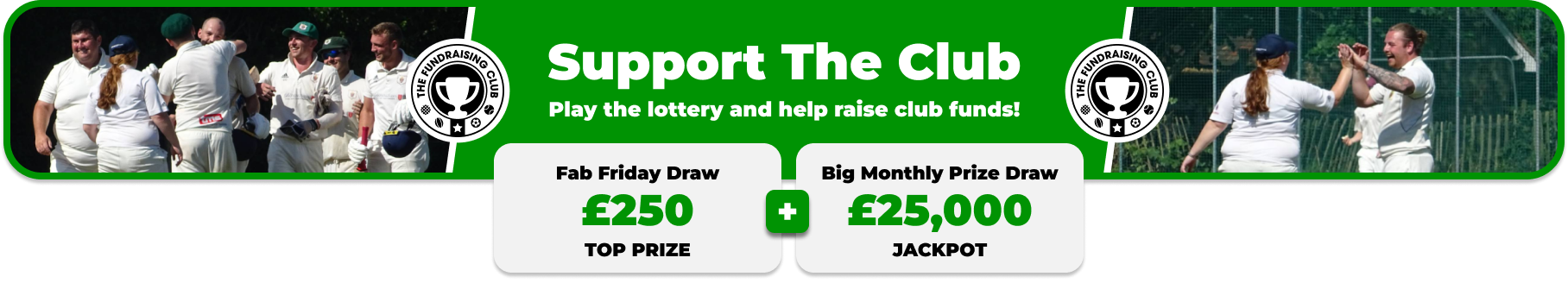 Play Our Club Lottery Banner