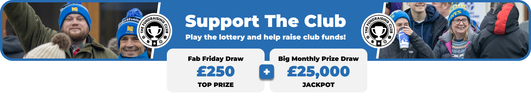 Play Our Club Lottery Banner