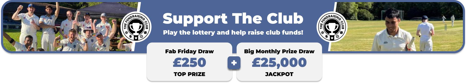Play Our Club Lottery Banner