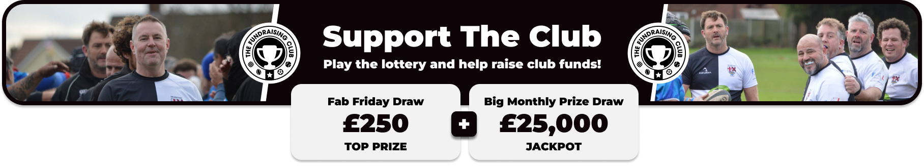 Play Our Club Lottery Banner