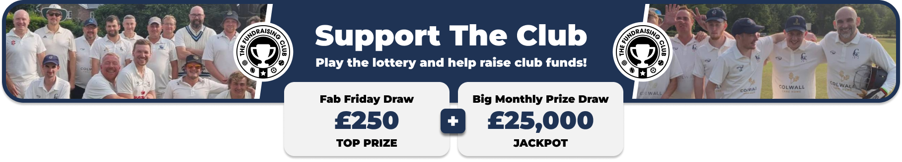 Play Our Club Lottery Banner