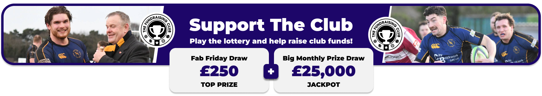 Play Our Club Lottery Banner