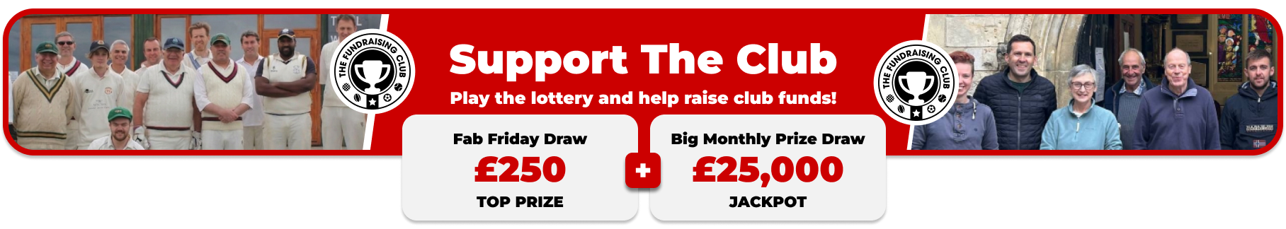 Play Our Club Lottery Banner