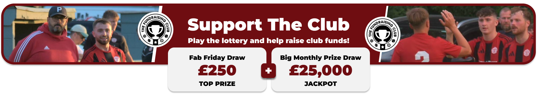 Play Our Club Lottery Banner