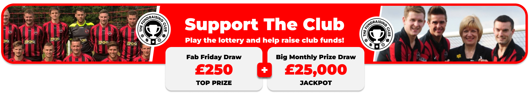 Play Our Club Lottery Banner