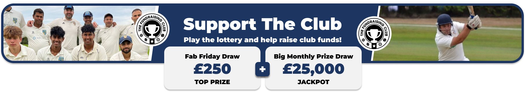 Play Our Club Lottery Banner
