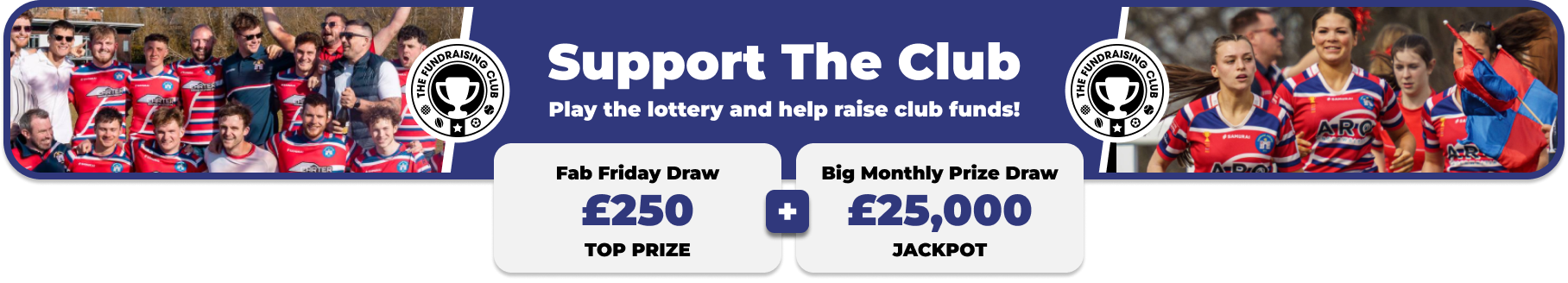 Play Our Club Lottery Banner