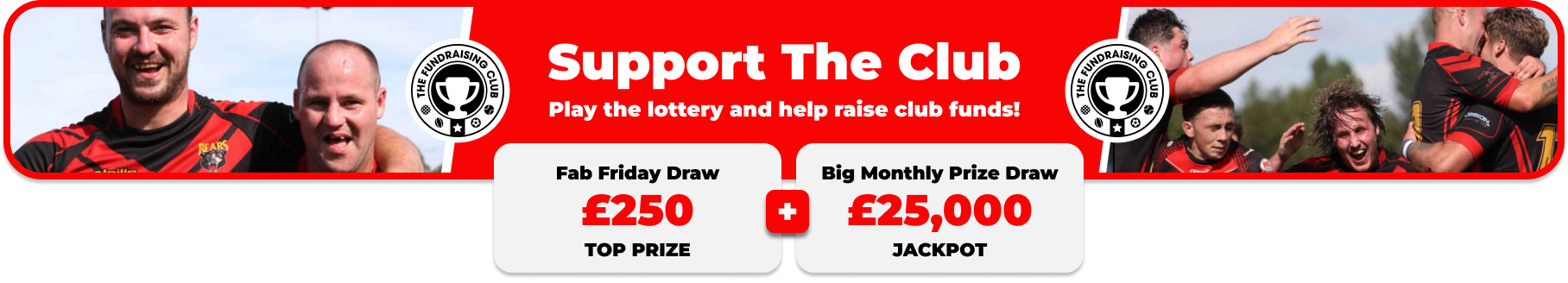 Play Our Club Lottery Banner