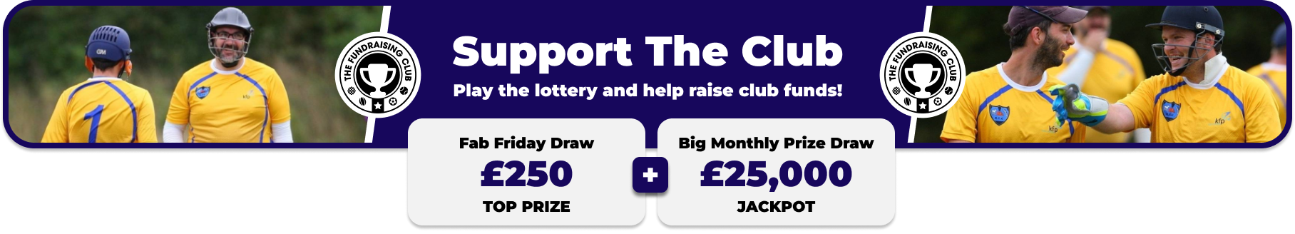 Play Our Club Lottery Banner