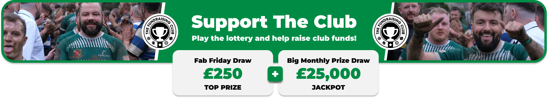 Play Our Club Lottery Banner