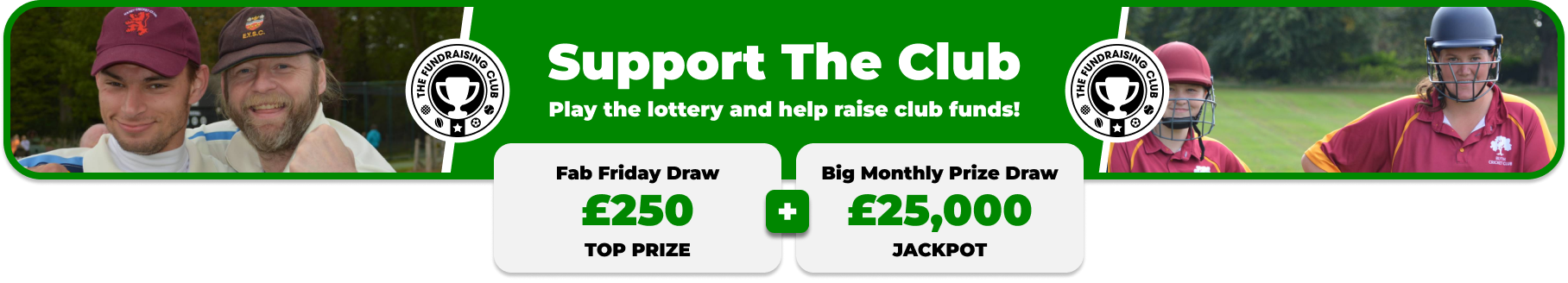 Play Our Club Lottery Banner