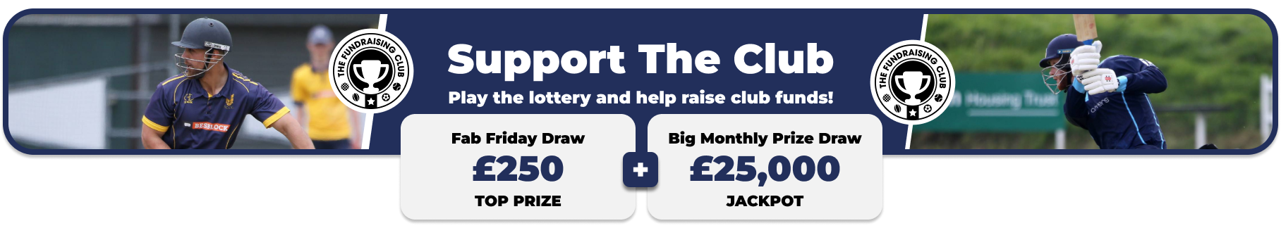 Play Our Club Lottery Banner