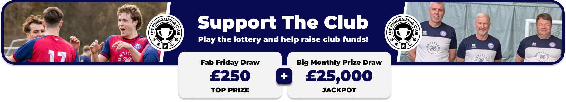 Play Our Club Lottery Banner