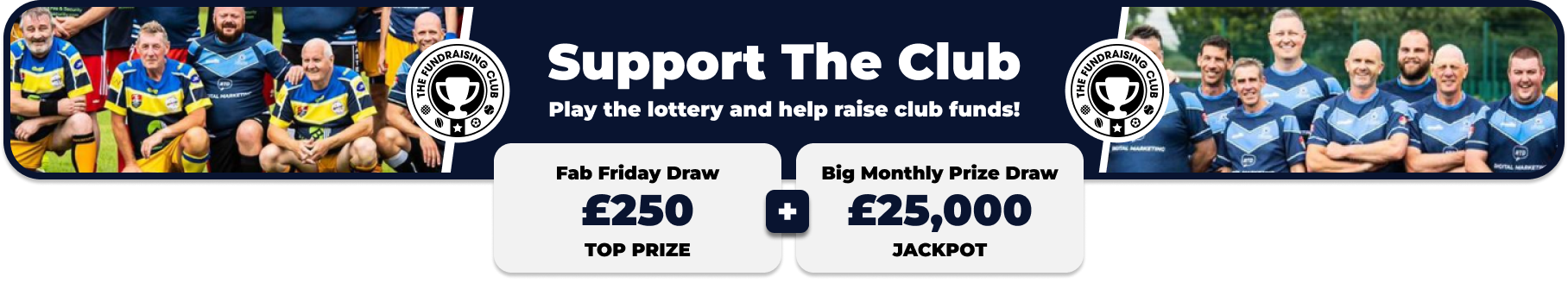 Play Our Club Lottery Banner