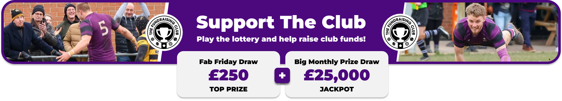 Play Our Club Lottery Banner