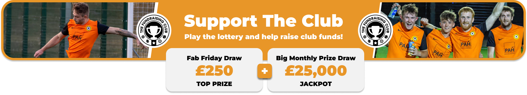 Play Our Club Lottery Banner