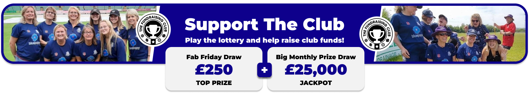 Play Our Club Lottery Banner