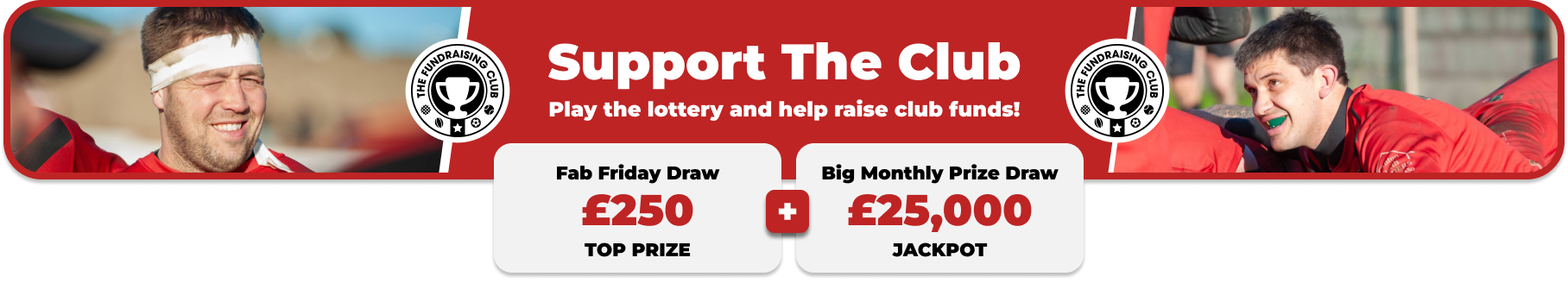Play Our Club Lottery Banner