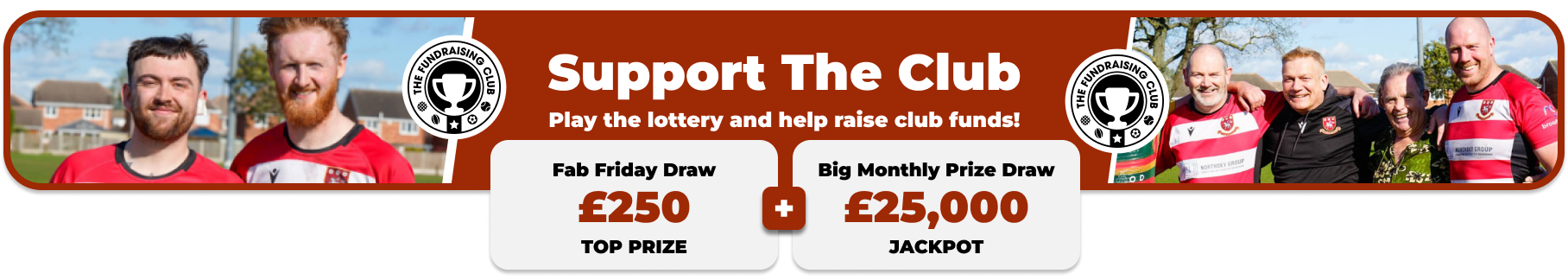 Play Our Club Lottery Banner