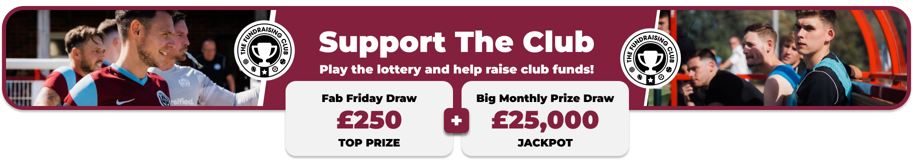 Play Our Club Lottery Banner
