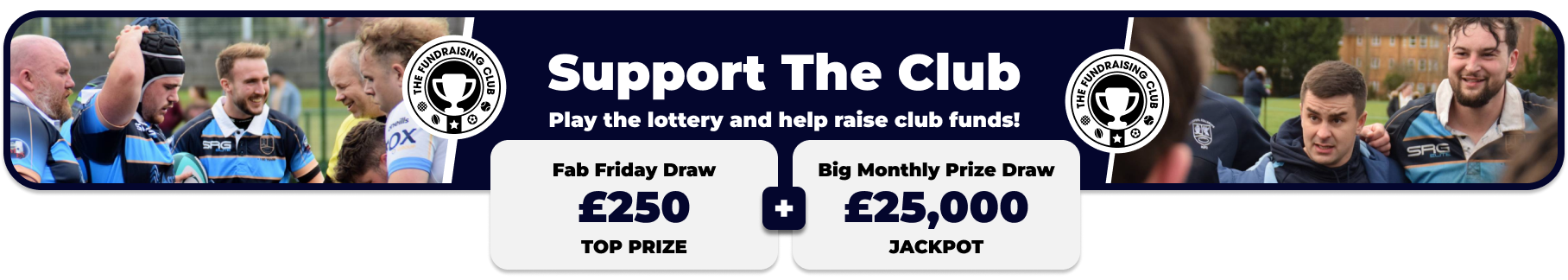 Play Our Club Lottery Banner