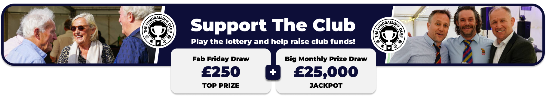 Play Our Club Lottery Banner