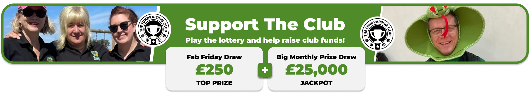 Play Our Club Lottery Banner