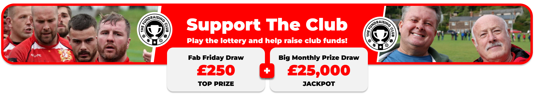 Play Our Club Lottery Banner