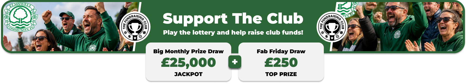 Play Our Club Lottery Banner