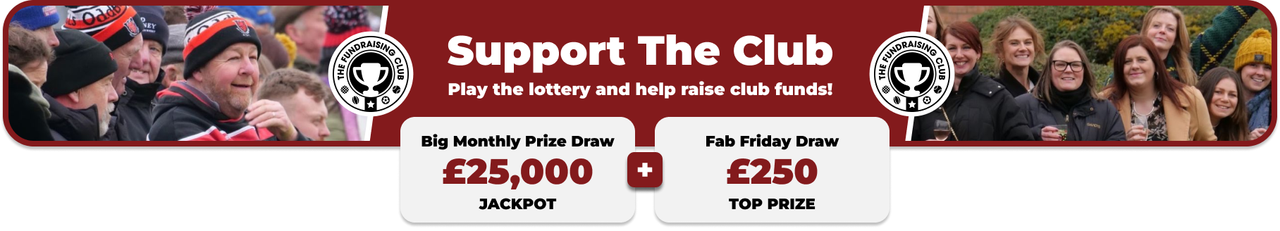 Play Our Club Lottery Banner
