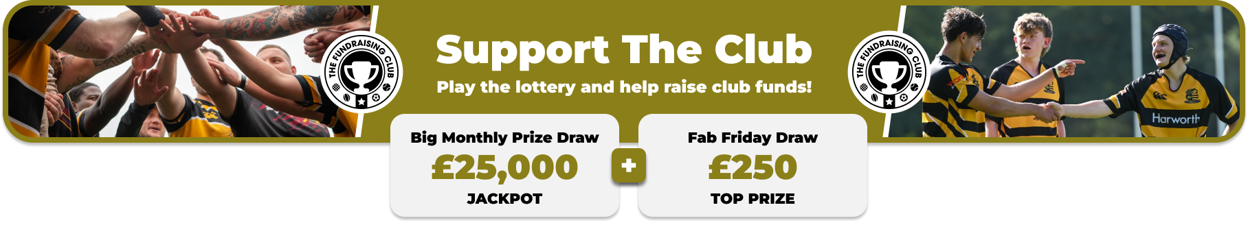 Play Our Club Lottery Banner