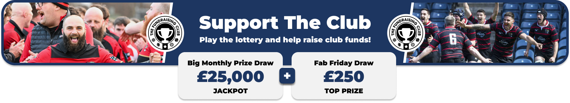 Play Our Club Lottery Banner