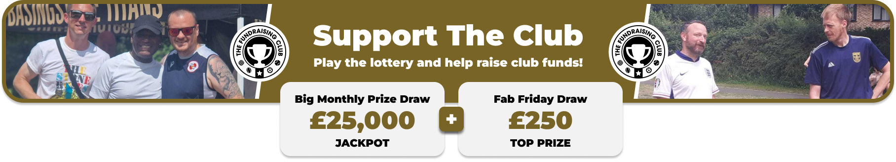 Play Our Club Lottery Banner