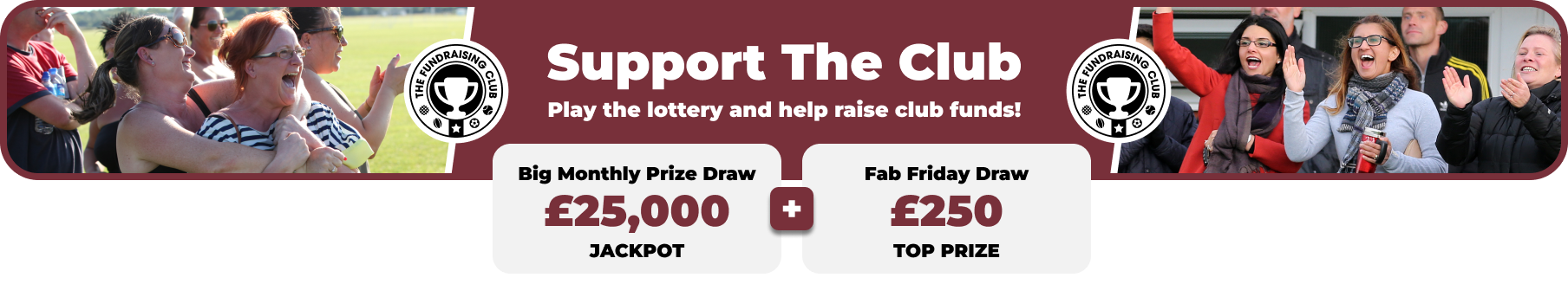 Play Our Club Lottery Banner