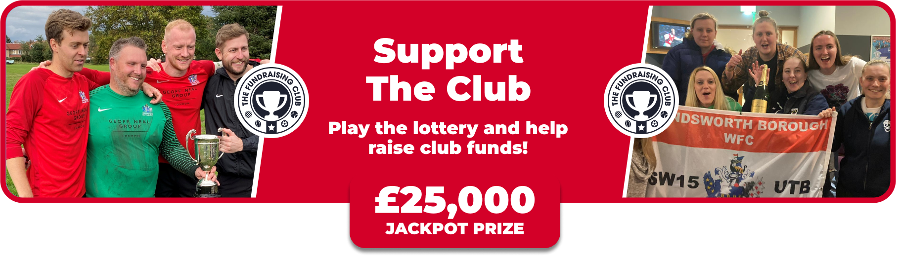 Play Our Club Lottery Banner