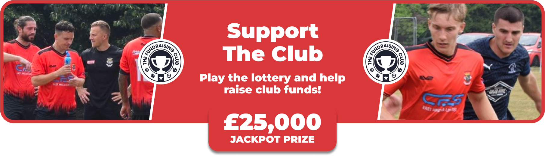Play Our Club Lottery Banner