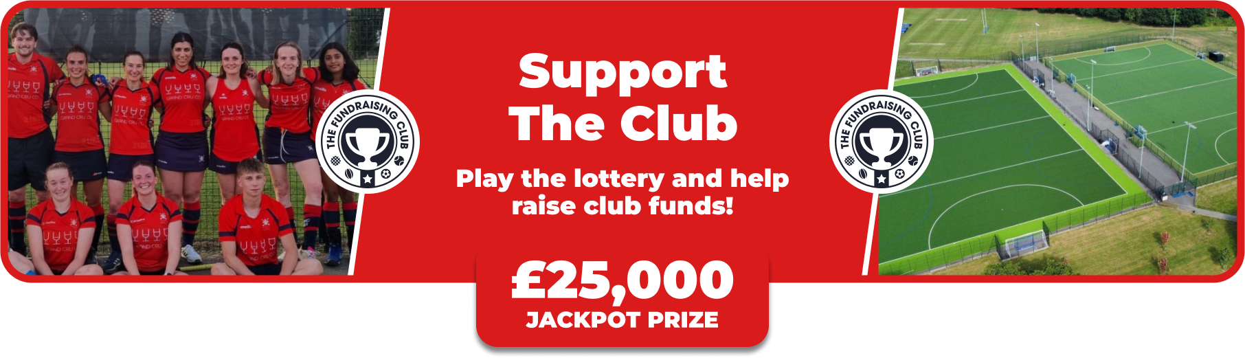Play Our Club Lottery Banner