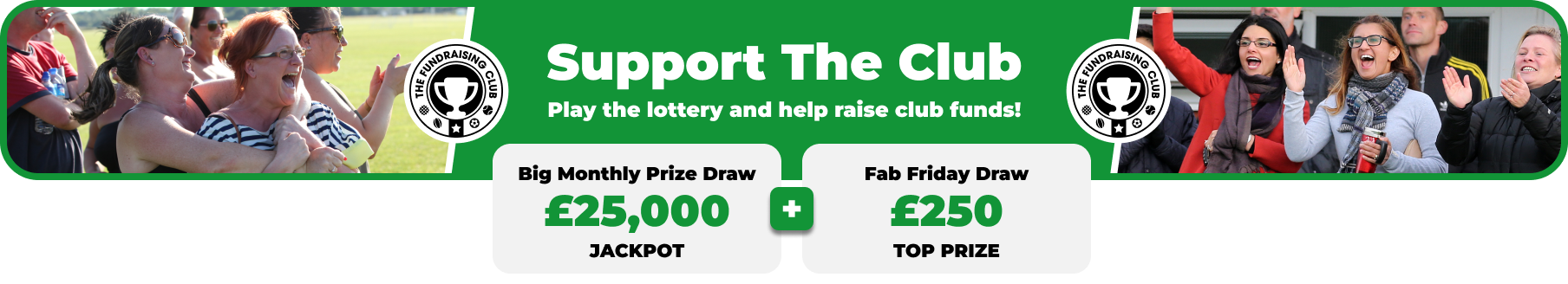 Play Our Club Lottery Banner