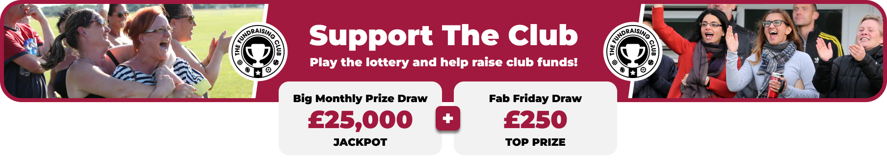 Play Our Club Lottery Banner