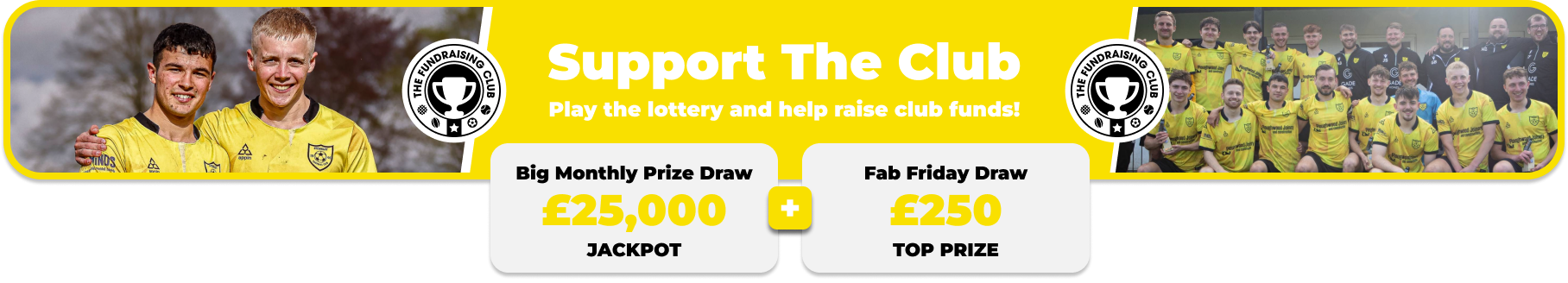 Play Our Club Lottery Banner