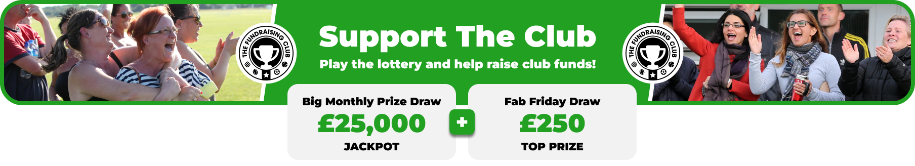 Play Our Club Lottery Banner